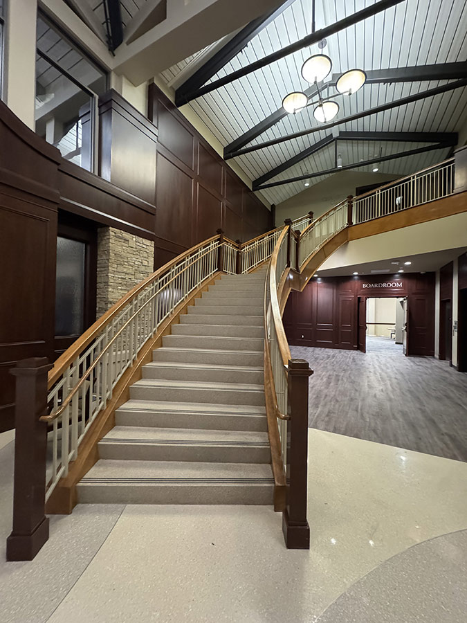 Venue corridor with stairway - Commercial remodeling by DRI Construction